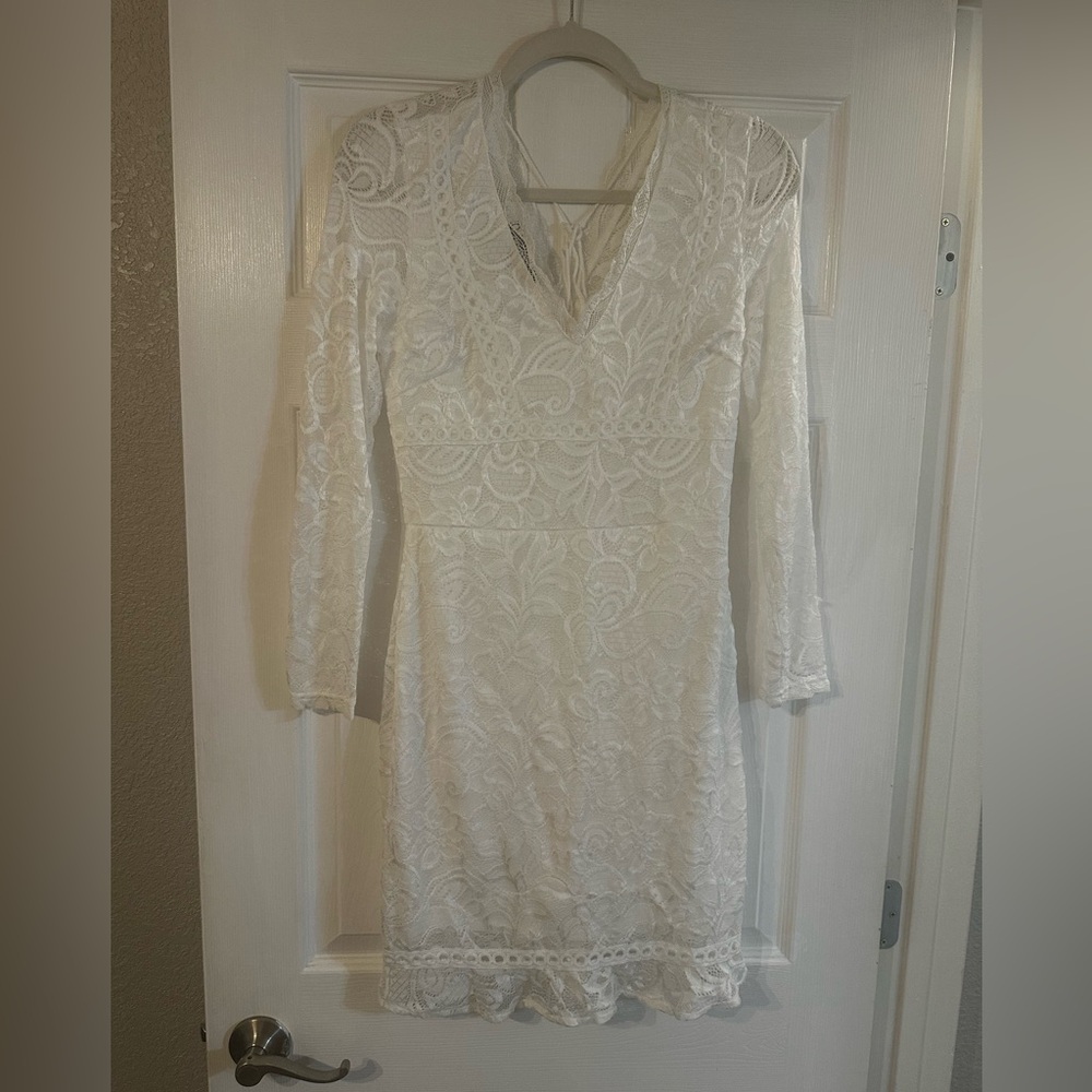 SHEIN White Lace Dress